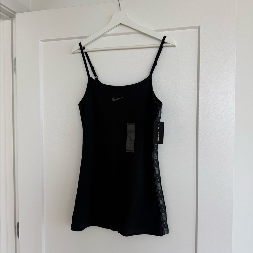 Nike Black Logo-Trim activewear romper